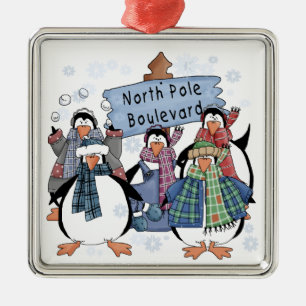 Penguins North Pole Holiday Keepsake Ornament