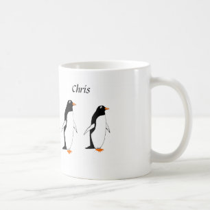 Penguins on a mug Add name