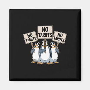 Penguins Protest Against Trump Tariffs Funny Pengu Magnet