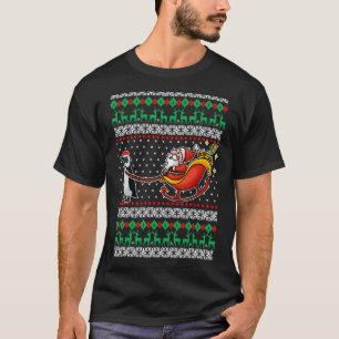 Penguins Reindeer Santa Claus UGLY Christmas Paja T-Shirt
