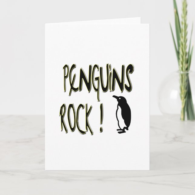 Penguins Rock! Greeting Card (Front)
