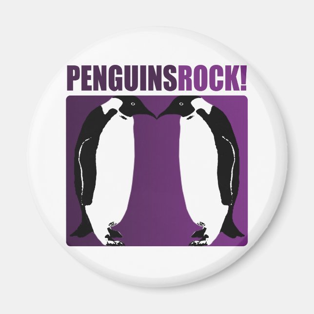 Penguins Rock! Magnet (Front)
