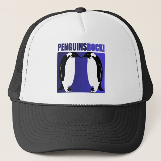 Penguins Rock! Trucker Hat (Front)
