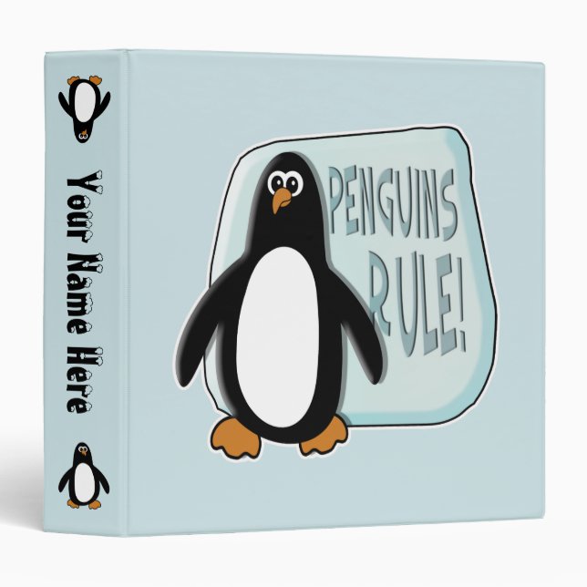 Penguins Rule Binder (Customizable) (Front/Spine)