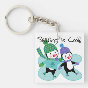 Penguins Skating is Cool Keychain