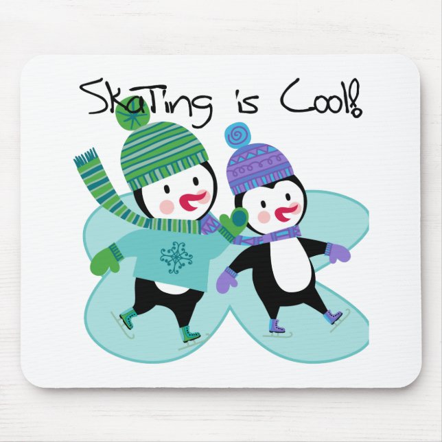 Penguins Skating is Cool Mouse Pad (Front)