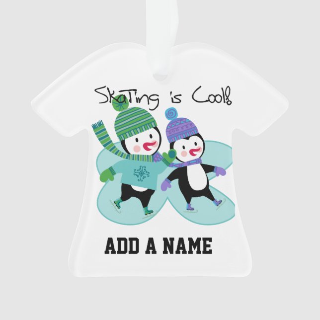 Penguins Skating is Cool Ornament (Front)