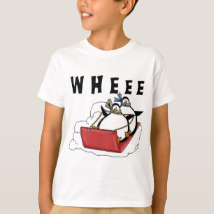 Penguins Sledding Tshirts and Gifts