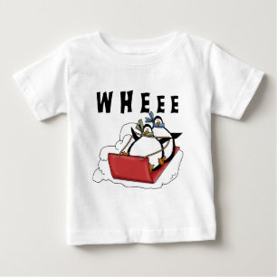 Penguins Sledding Tshirts and Gifts