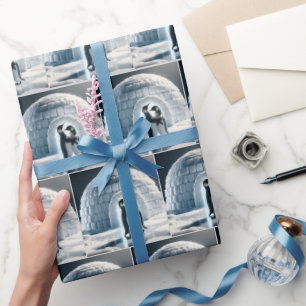 Penguins Slow Dancing Wrapping Paper
