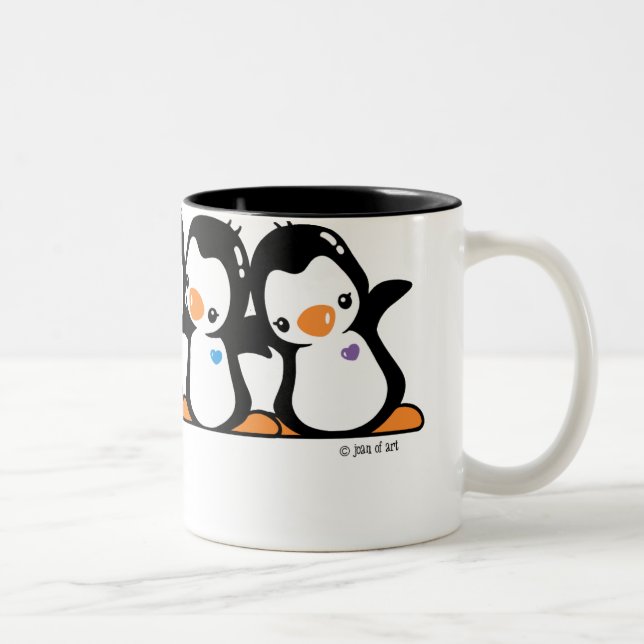Penguins Two-Tone Coffee Mug (Right)