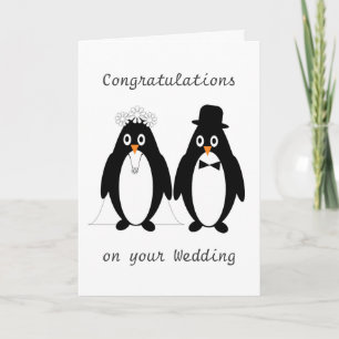 Penguins Wedding Card