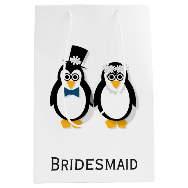 Penguins Wedding Gift Bag (Customizable) (Front)