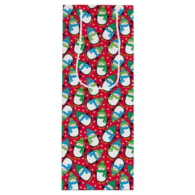Penguins Wine Gift Bag (Front)