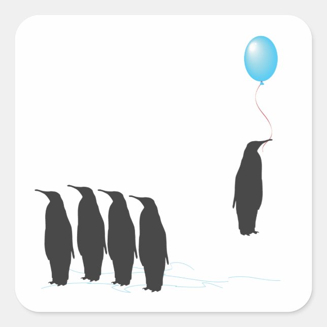 Penguins with balloon stickers (Front)