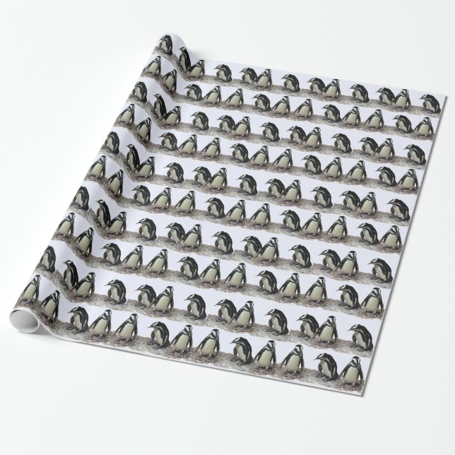 Penguins Wrapping Paper (Unrolled)