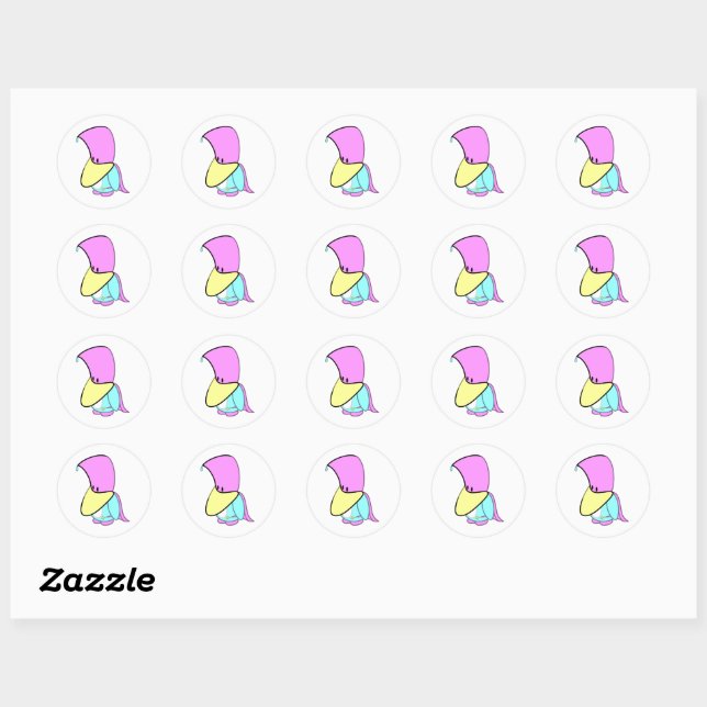 Pengwizard Classic Round Sticker (Sheet)