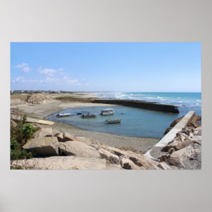 Penhors Harbour and Bay, Brittany, France Poster
