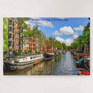 Péniches d'Amsterdam. Puzzle