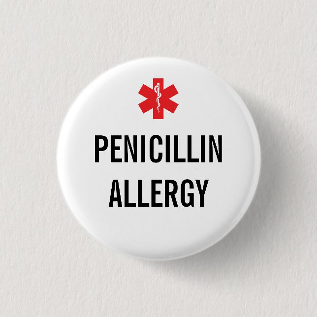 Penicillin Allergy Alert Button (Front)