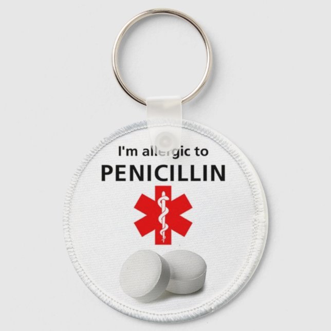 Penicillin allergy keychain (Front)