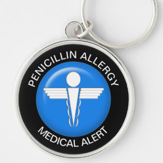 Penicillin Allergy Medical Alert - Button Keychain