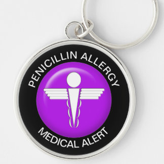 Penicillin Allergy Medical Alert - Button Keychain