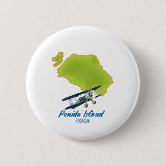 Penida island map 2 inch round button