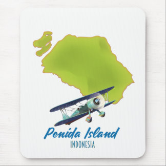 Penida island map mouse pad