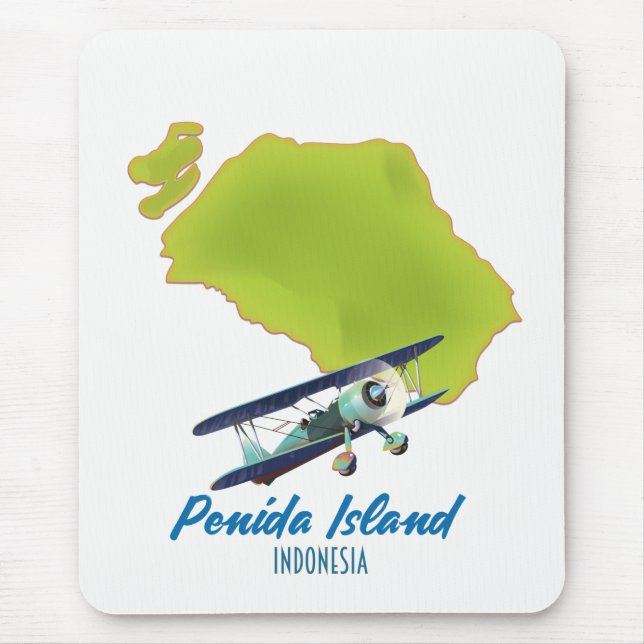 Penida island map mouse pad (Front)