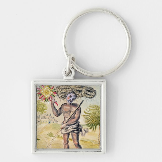 Penitent man in India Keychain (Front)
