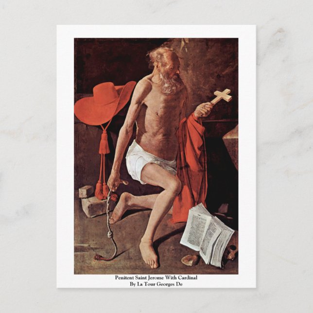 Penitent Saint Jerome With Cardinal Postcard (Front)