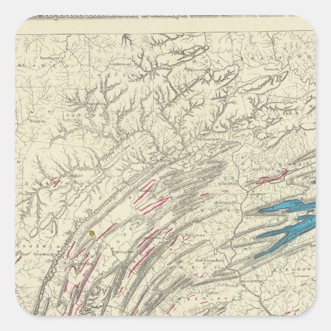 Penn iron, coal, petroleum, zinc square sticker (Front)