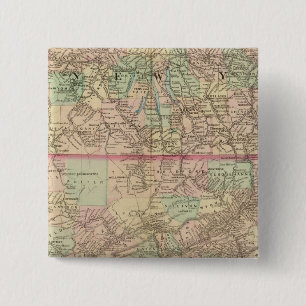 Penn, NJ 2 Inch Square Button