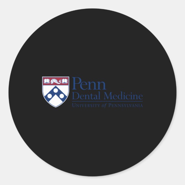 Penn Quakers 'S School Of Dental Medicine Classic Round Sticker (Front)