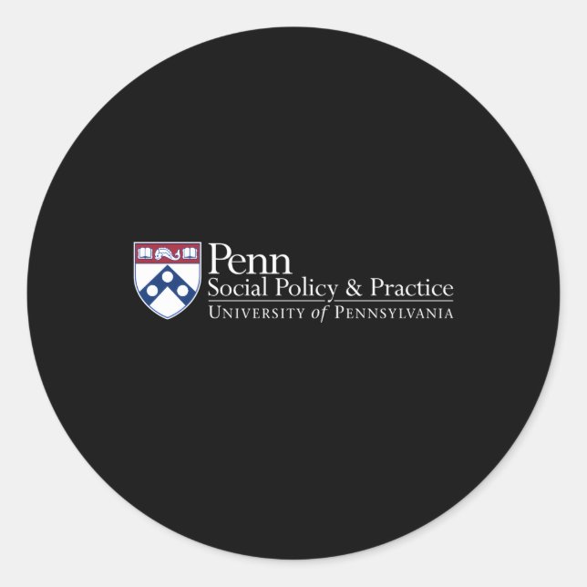 Penn Quakers 'S School Of Social Policy Practice Classic Round Sticker (Front)