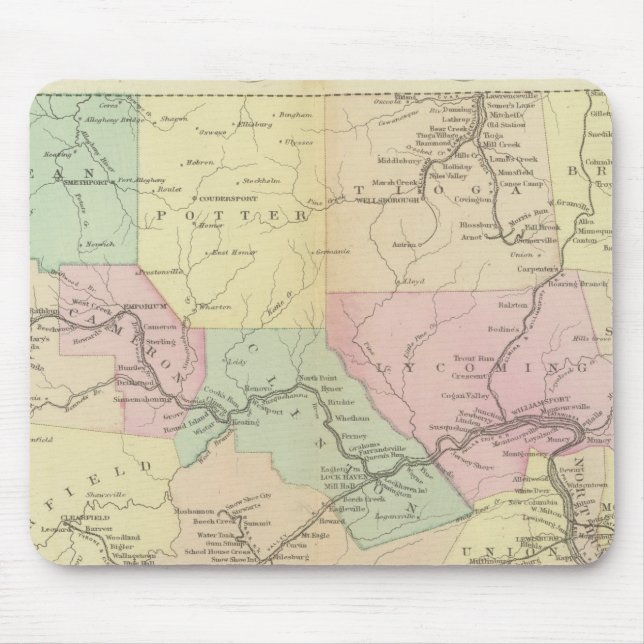 Penn railway map mouse pad (Front)