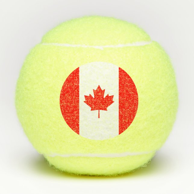 Penn tennis ball with flag of Canada (Front)