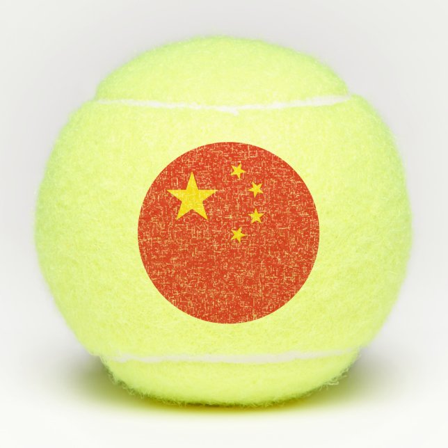 Penn tennis ball with flag of China (Front)