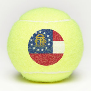 Penn tennis ball with flag of Georgia, USA