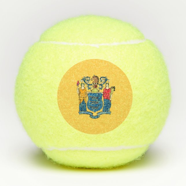Penn tennis ball with flag of New Jersey, USA (Front)