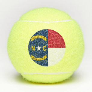 Penn tennis ball with flag of North Carolina, USA