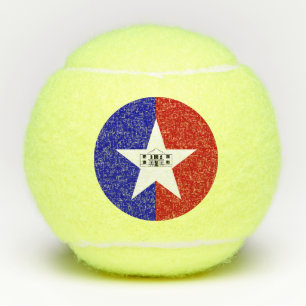Penn tennis ball with flag of San Antonio, USA
