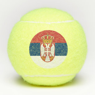 Penn tennis ball with flag of Serbia