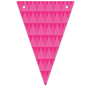 Pennants with pink triangles bunting flags