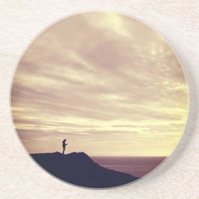 Pennard cliffs at sunset, Gower, Swansea Coaster (Front)