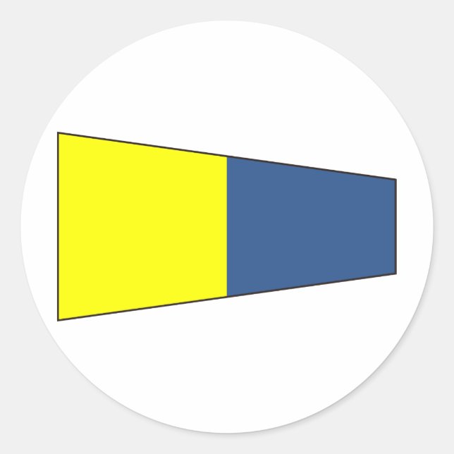 Pennat Flag Number 5 Classic Round Sticker (Front)