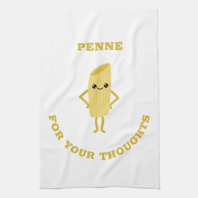 Penne for your thoughts kitchen towel (Vertical)