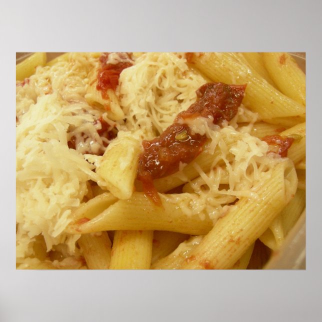 Penne pasta, tomatoes & cheese poster (Front)