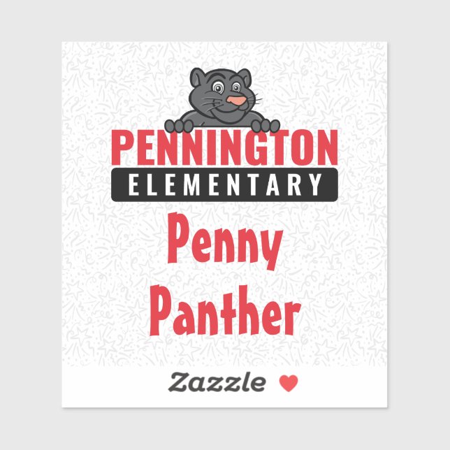 Pennington Logo with Name Vinyl Durable Sticker (Sheet)